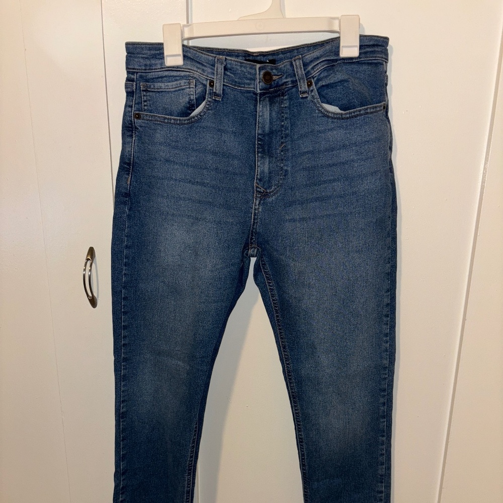 H&M straight leg denim blue jeans size 34